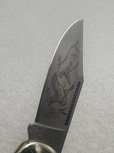 Western S-33 Vintage 1 Blade Lock Back Folder With Sheath Made In USA
