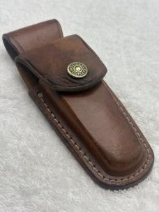 Western S-33 Vintage 1 Blade Lock Back Folder With Sheath Made In USA