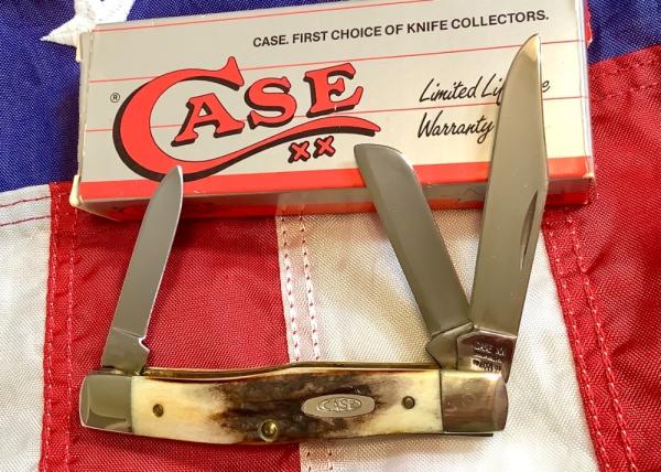 Case xx 1991 Stockman Knife Mdl# 53032 SS With Sweet Stag Handles -NOS in Orig box Case xx 1991 Stockman Knife Mdl# 53032 SS With Sweet Stag Handles -NOS in Orig box
