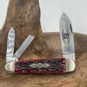 1984 Kissing Crane 150th Anniversary Red Bone Sleeveboard Whittler  Knife (162)