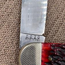 1984 Kissing Crane 150th Anniversary Red Bone Sleeveboard Whittler  Knife (162)