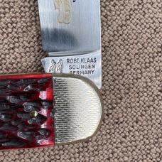 1984 Kissing Crane 150th Anniversary Red Bone Sleeveboard Whittler  Knife (162)