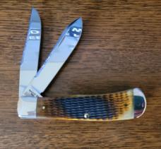 CASE XX ANTIQUE BONE ROGERS JIGGED PANAMA TRAPPER (TB62546 SS)