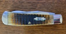 CASE XX ANTIQUE BONE ROGERS JIGGED PANAMA TRAPPER (TB62546 SS)