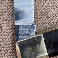 Vintage BUCK CREEK Solingen Two Blade Half Congress COBRA Carbon Steel (173)