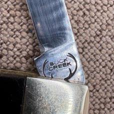 Vintage BUCK CREEK Solingen Two Blade Half Congress COBRA Carbon Steel (173)