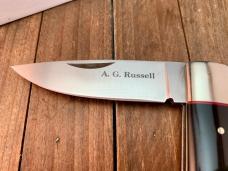 A.G. Russell Large Seki Japan Lockback Black Micarta