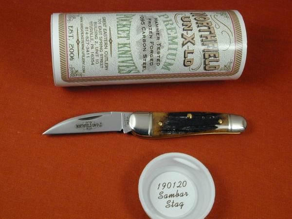 Great Eastern Cutlery Northfield Sambar Stag Little Rattler Knife 190120 NIT 1 of 533 Wharncliffe Great Eastern Cutlery Northfield Sambar Stag Little Rattler Knife 190120 NIT 1 of 533 Wharncliffe