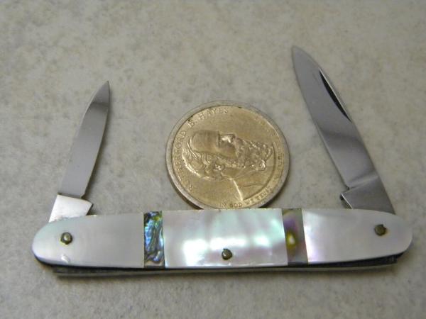 Solingen Rostfrei Pearl w/Abalone Inlay 2 Blade Folding Knife Solingen Rostfrei Pearl w/Abalone Inlay 2 Blade Folding Knife
