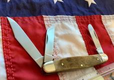 Colonel Coon Stockman Knife w/ Nice Smooth Bone Handles -NOS