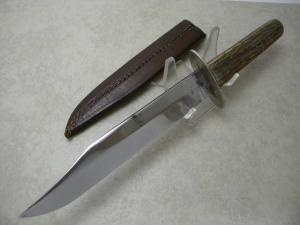Vintage EM Dickinson Sheffield England Bone Fixed Blade Sheath Knife c1870-1953