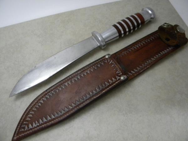 Vintage Unbranded Fixed Blade Sheath Knife 