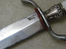Vintage N. Shure Co Austria Pearl Fixed Blade Sheath Knife 