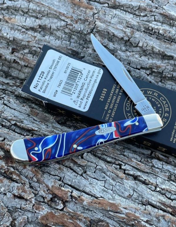 CASE XX ** 2025 PATRIOTIC SMOOTH KIRINITE SLIMLINE TRAPPER