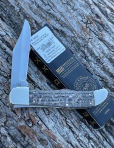 CASE XX ** SMOOTH BLACK CURLY OAK WOOD 2025 FOLDING HUNTER