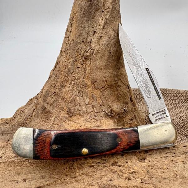 VINTAGE USA PARKER EDWARDS EAGLE BRAND 1423-1  FOLDING KNIFE WOOD SCALES (174)