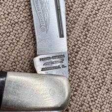 VINTAGE USA PARKER EDWARDS EAGLE BRAND 1423-1  FOLDING KNIFE WOOD SCALES (174)