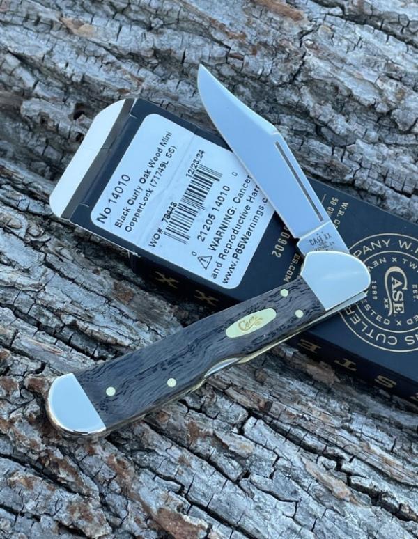CASE XX ** SMOOTH BLACK CURLY OAK WOOD 2025 MINI COPPERLOCK
