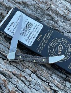 CASE XX ** SMOOTH BLACK CURLY OAK WOOD 2025 SMALL TEXAS TOOTHPICK