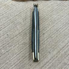 Vintage Ka-Bar 2 Blade Folding Hunter Knife Black Composite Handles (178)