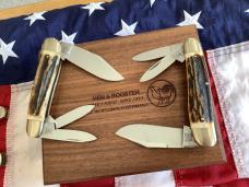 Hen & Rooster Big Ole Country Whittler & Country Squire Whittler -Fantastic Stag Handles -NOS