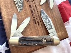 Hen & Rooster Big Ole Country Whittler & Country Squire Whittler -Fantastic Stag Handles -NOS