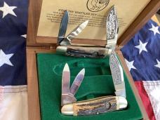 Hen & Rooster Big Ole Country Whittler & Country Squire Whittler -Fantastic Stag Handles -NOS