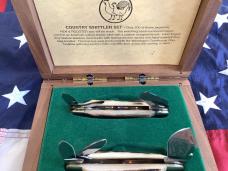 Hen & Rooster Big Ole Country Whittler & Country Squire Whittler -Fantastic Stag Handles -NOS