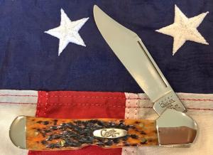 Case xx 2000 Copperlock (61549 L SS) w/ Autum Peachseed Bone Handles -NOS