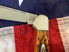 Case xx 2000 Copperlock (61549 L SS) w/ Autum Peachseed Bone Handles -NOS
