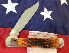 Case xx 2000 Copperlock (61549 L SS) w/ Autum Peachseed Bone Handles -NOS