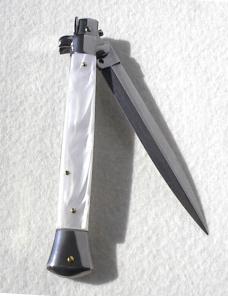NEW FRANK BELTRAME 11" SWITCHBLADE DAGGER BLADE IMITATION PEARL ITALIAN STILETTO