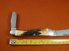 SALE Titusville Cutlery Genuine Burnt Stag Rooster Comb Farmer Knife Rare 1 of 45 COA USA Made 2024