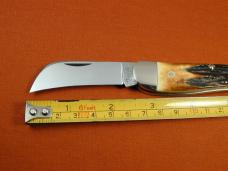 SALE Titusville Cutlery Genuine Burnt Stag Rooster Comb Farmer Knife Rare 1 of 45 COA USA Made 2024