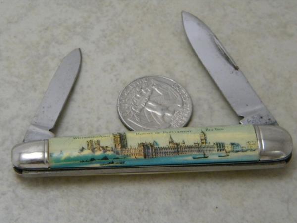 Richards Sheffield England "House of Parliament" Souvenir Knife 