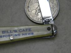 Utica Cutlery Co NY USA "Bill's Cafe" Mini Advertising Knife