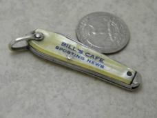 Utica Cutlery Co NY USA "Bill's Cafe" Mini Advertising Knife