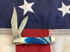 Case xx Peanut Knife (MDL# 6220 SS) w/ Blue and White Swirl Synthetic Handles