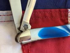 Case xx Peanut Knife (MDL# 6220 SS) w/ Blue and White Swirl Synthetic Handles