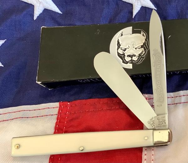 1997 Bulldog Brand HAND MADE 2 Blade Doctor Knife w/ Fantastic Genuine Antique Ivory Handles -NOS 1997 Bulldog Brand HAND MADE 2 Blade Doctor Knife w/ Fantastic Genuine Antique Ivory Handles -NOS