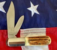 Original Colonel Coon Barlow Knife w/ Great Stag Handles -NOS & M/NM+