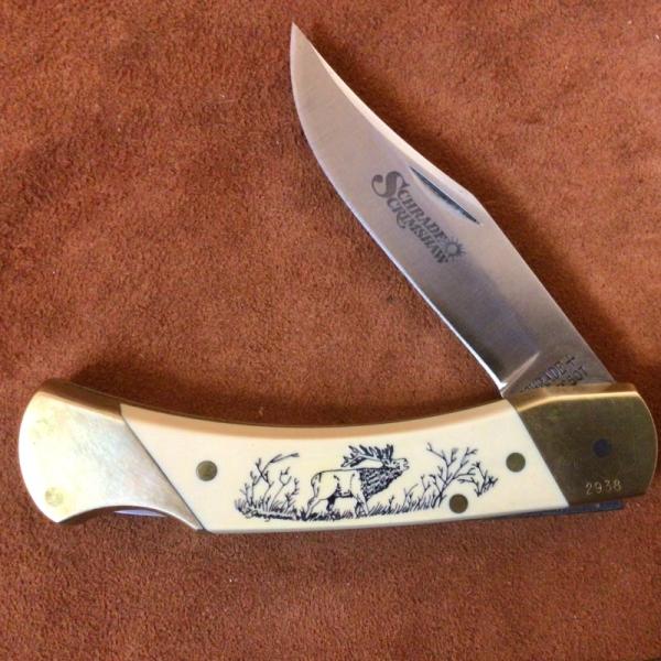 Schrade SC 507+ Great American Outdoors Limited Edition Scrimshaw