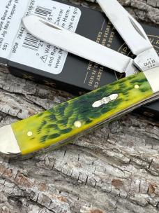 CASE XX ** 2025 GREEN APPLE PEACH SEED JIGGED BONE MINI TRAPPER