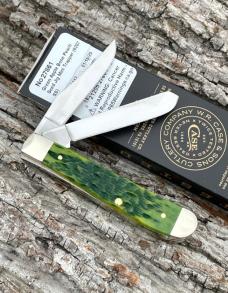 CASE XX ** 2025 GREEN APPLE PEACH SEED JIGGED BONE MINI TRAPPER