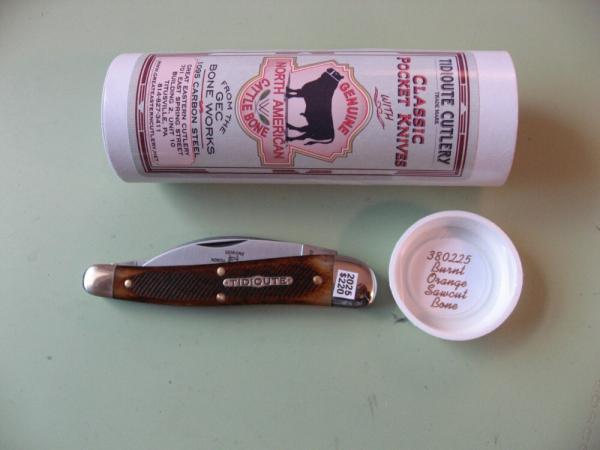 GREAT EASTERN TIDIOUTE 380225 CAMPFIRE WHITTLER BURNT ORANGE SAWCUT BONE #2 GREAT EASTERN TIDIOUTE 380225 CAMPFIRE WHITTLER BURNT ORANGE SAWCUT BONE #2
