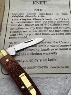 Camillus 1994 Rimfire Classic 22LR-3  2 Blade Half Congress Pocket Knife  Made In USA