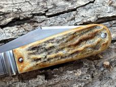 KROO CUSTOM BURNT STAG BARLOW RWL 34 STEEL FLUTED BOLSTERS