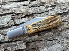 KROO CUSTOM BURNT STAG BARLOW RWL 34 STEEL FLUTED BOLSTERS