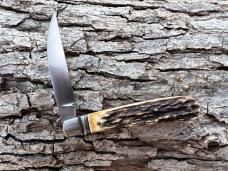 KROO CUSTOM BURNT STAG SSWAY BACK "VIPER" RWL 34 STEEL FLUTED BOLSTERS