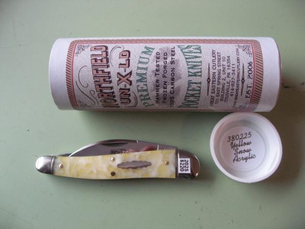 GREAT EASTERN NORTHFIELD 380225 CAMPFIRE WHITTLER YELLOW SNOW ACRYLIC #1